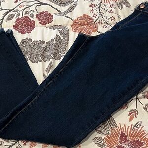 Susan Graver Dark Blue Ankle Jeans. Size 12.